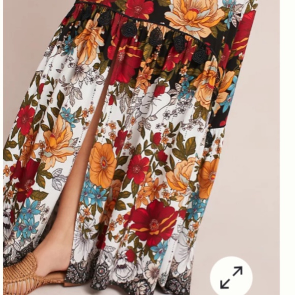 Anthropologie Farm Rio Natasha Maxi skirt western fairy boho summer hippie XS - Picture 3 of 15